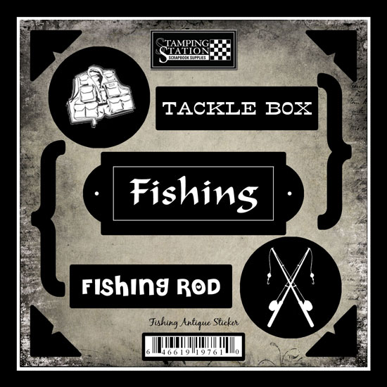 Stamping Station - Fishing Antique Stickers